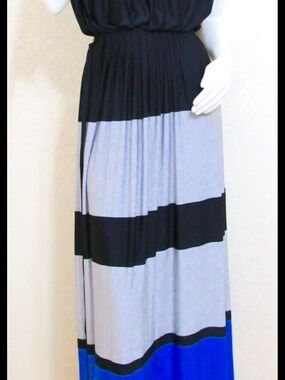 Converse Black, Light Gray & Royal Blue Maxi Skirt